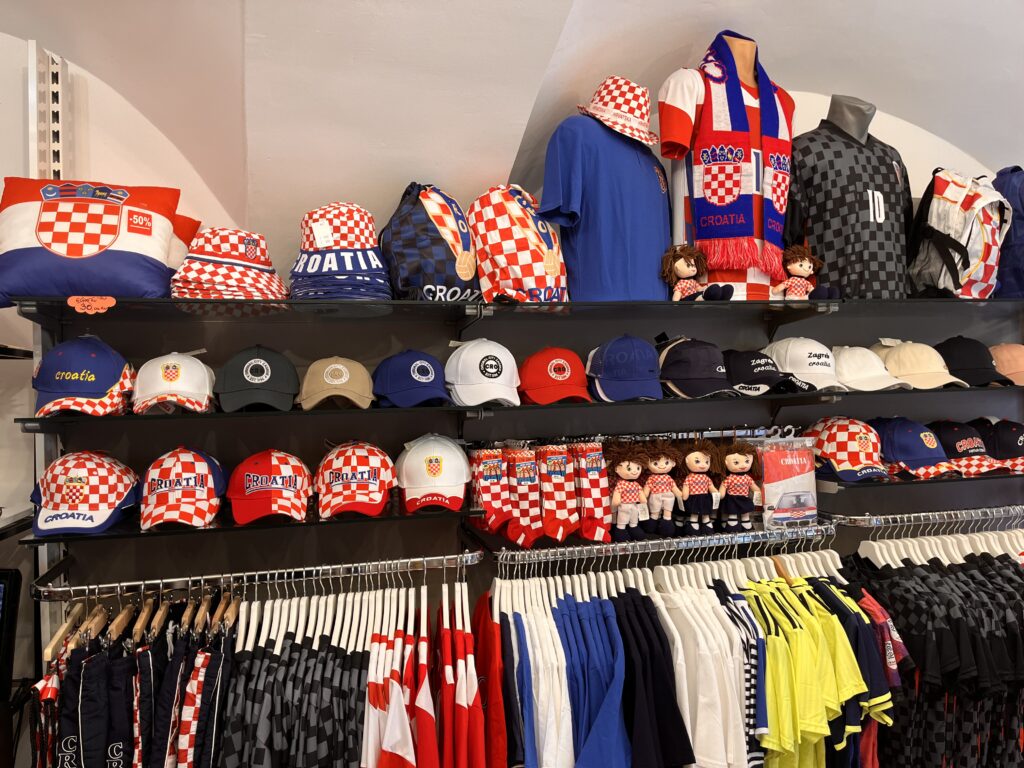 Croatian jerseys and souvenirs