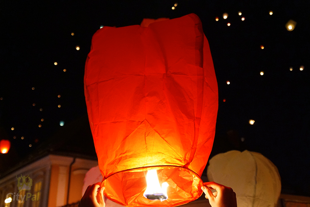 Kapulica and chinese lanterns in Zagreb