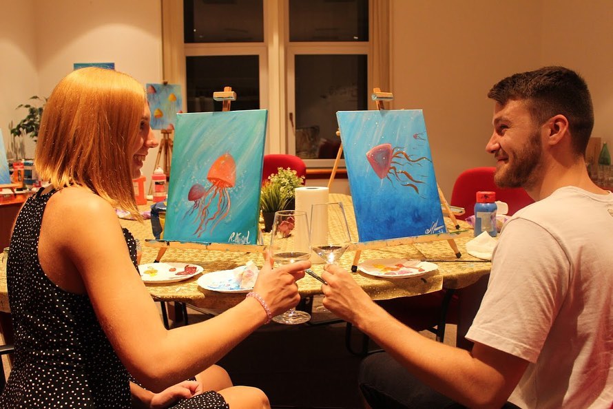 Wine & Paint Studio Zagreb - Art Bottega